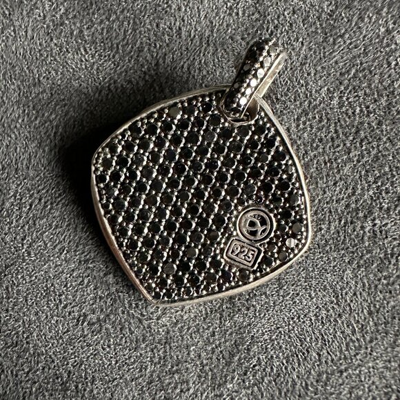 David Yurman Chevron Pendant w/ Pavé Black Diamonds - RARE - Picture 7 of 16